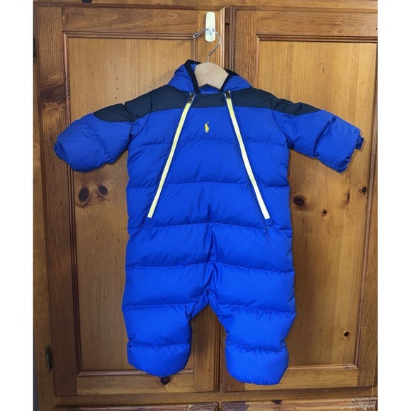 Polo Ralph Lauren Baby Boys 6 Month Down Puffer Hooded Bunting One Piece Footie